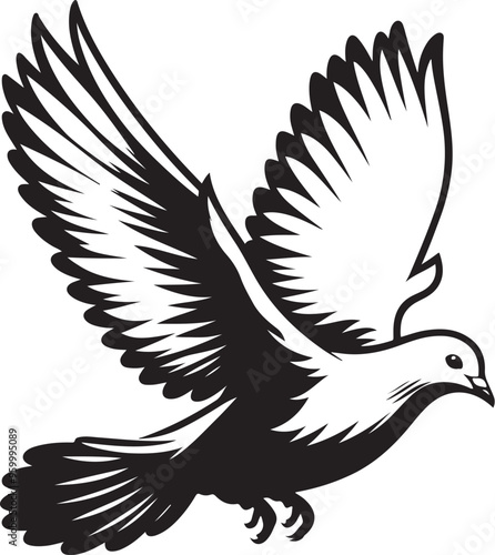 pigeon vector design clipart flat style artwork photo