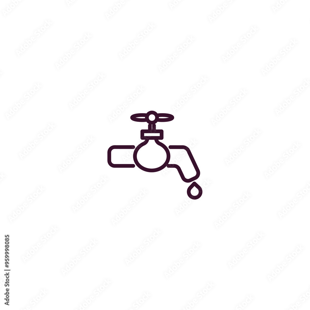tap outline icon. Linear vector from cleaning concept. Thin line tap icon isolated on white background tap outline icon. Linear vector from cleaning concept. Thin line tap icon isolated on white background