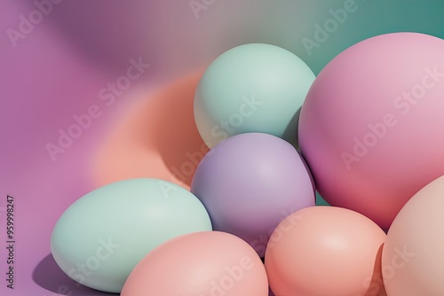 Pastel Lavender Mint Peach Magenta: A Dreamy Ambiance with Soft Gradients and Radiant Color Interplay