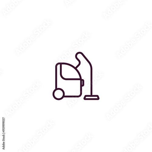 hoover outline icon. Linear vector from cleaning concept. Thin line hoover icon isolated on white background