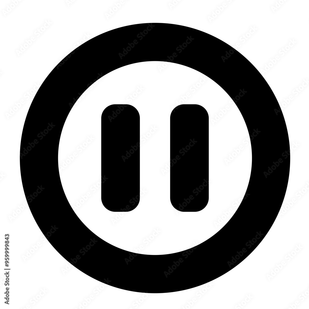Pause, Audio, Music and Sound solid icon Pause, Audio, Music and Sound solid icon