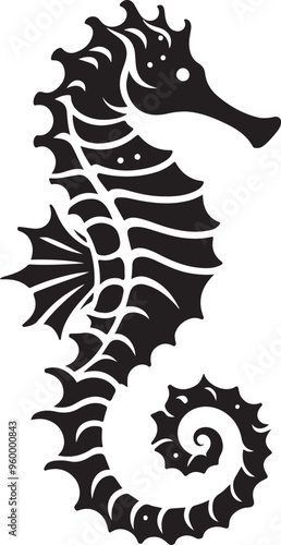 seahorse vector design clipart flat style artwork photo