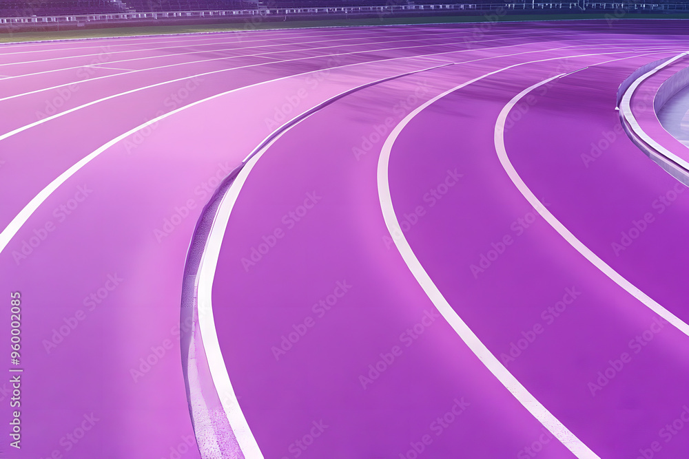 top view detail purple color running track in stadium top view detail purple color running track in stadium