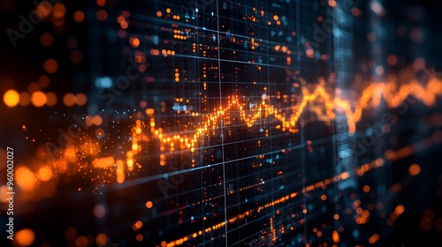 Financial and investment growth graph analysis in the market, financial business plan, income, sales and strategy, financial growth graph of the exchange market. photo