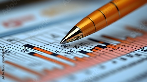 Financial and investment growth graph analysis in the market, financial business plan, income, sales and strategy, financial growth graph of the exchange market. photo