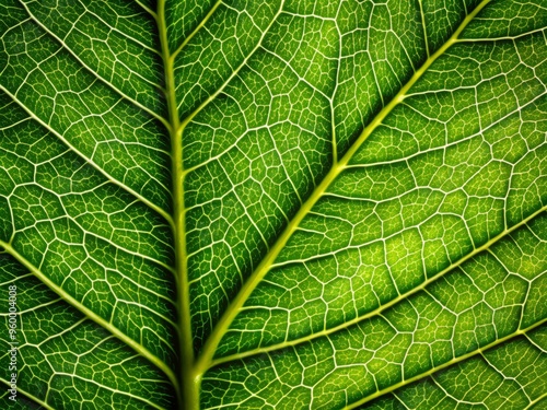 Close-up of a leaf vein texture detailed smooth organic natural concept botanical style botanical illustration mood reflective technical high-contrast color green earthy