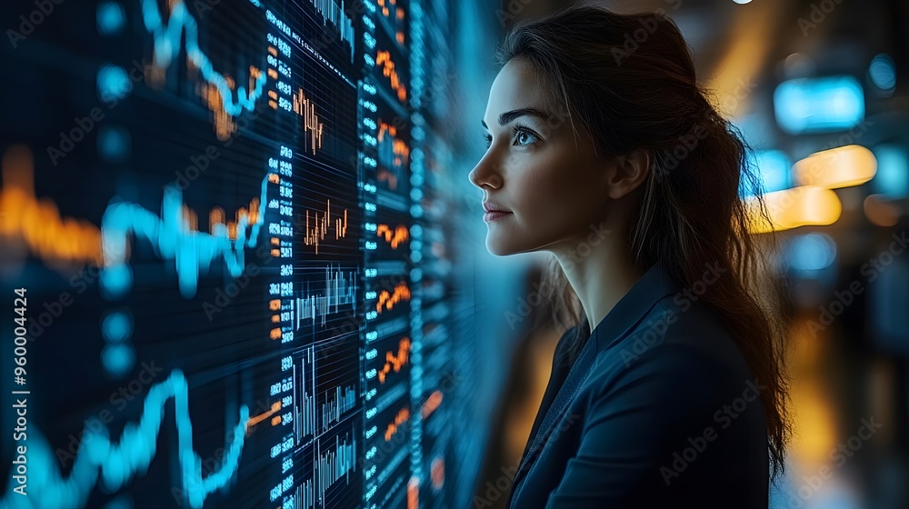 Businessman analyzes stock trading graph, financial data, investment funds in the stock market and digital assets. Businessman analyzes stock trading graph, financial data, investment funds in the stock market and digital assets.
