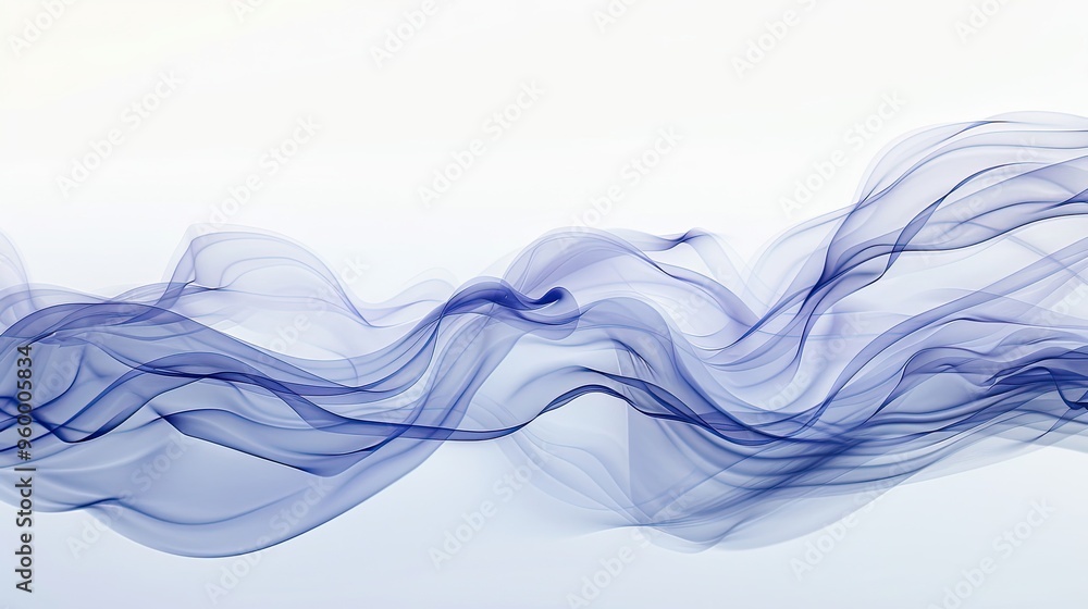 A smooth indigo to periwinkle wallpaper with gray smoke creating a tranquil ambiance A smooth indigo to periwinkle wallpaper with gray smoke creating a tranquil ambiance