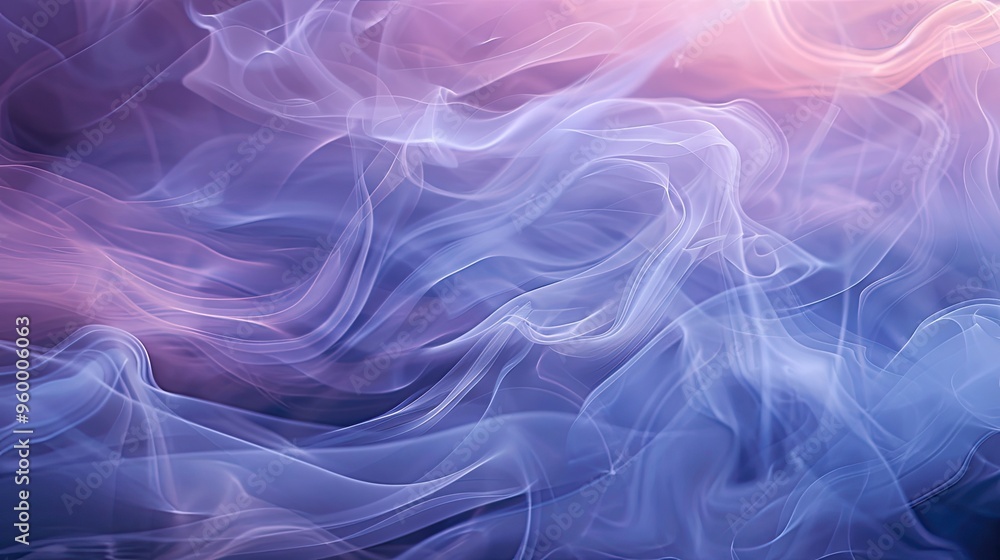 Fototapeta premium A calming wallpaper of indigo to lavender with wisps of silver smoke for an ethereal vibe