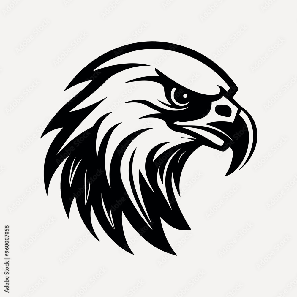 Bold eagle head vector illustration Bold eagle head vector illustration