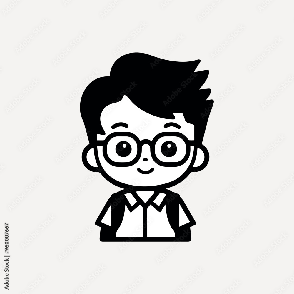 Cute cartoon boy character