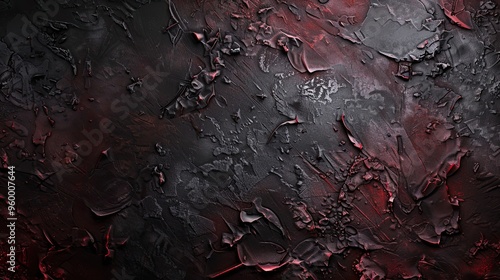 Dark background in charcoal and crimson textured like rough cardboard photo