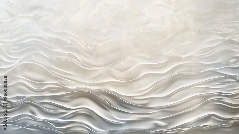 Cool silver and ivory wallpaper smooth vellum-like texture with elegant ripples Cool silver and ivory wallpaper smooth vellum-like texture with elegant ripples