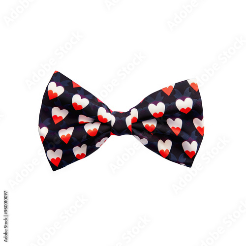 Bow tie with hearts pattern designed by a stylish bow