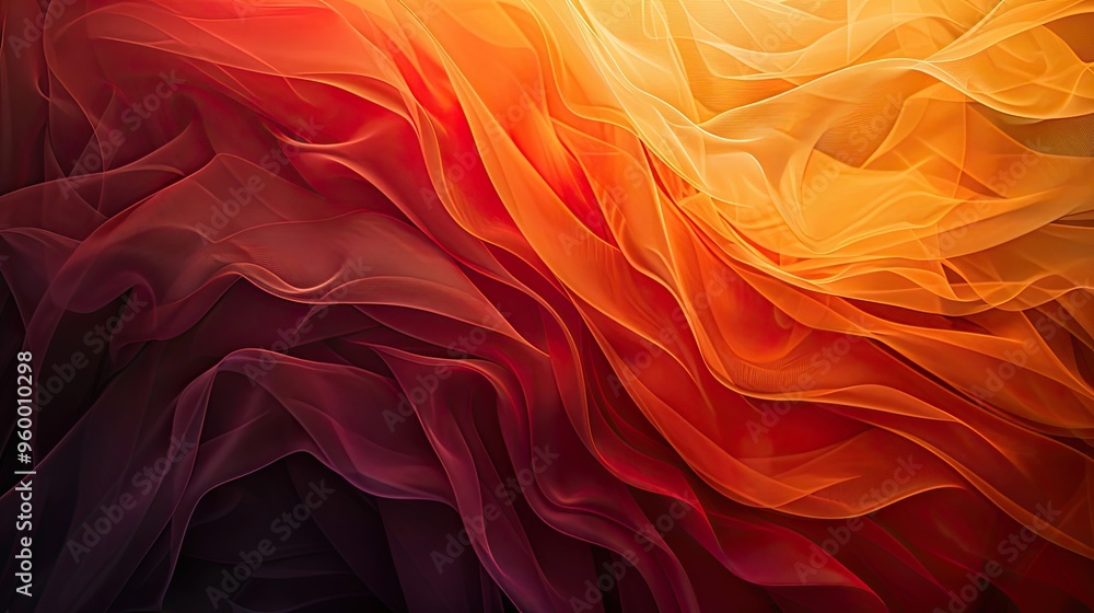 Obraz premium Warm colors blend into a dark twilight creating a tranquil backdrop scene