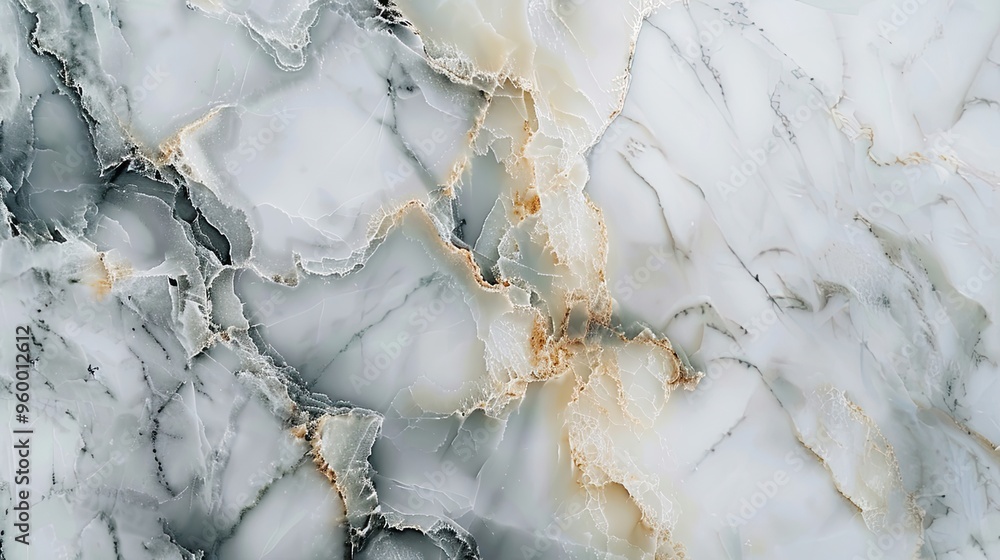 Wallpaper featuring white and gray marble with elegant veining and a polished finish subtly illuminated for a refined look Wallpaper featuring white and gray marble with elegant veining and a polished finish subtly illuminated for a refined look