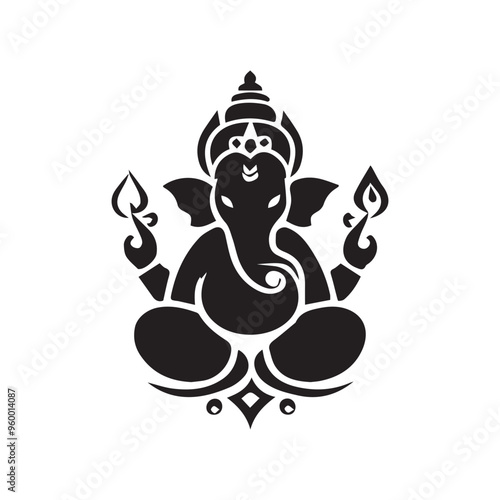 Creative Religion Silhouette Vector Logo Design