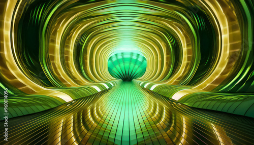 Abstract textured background with tunnel affect, recurrence effect, infinity mirror photo