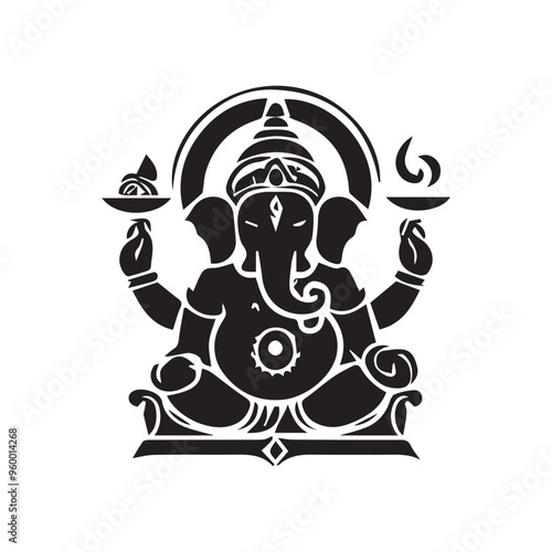 Creative Religion Silhouette Vector Logo Design