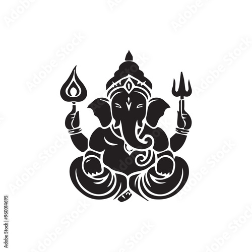 Creative Religion Silhouette Vector Logo Design