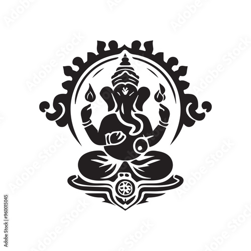 Creative Religion Silhouette Vector Logo Design