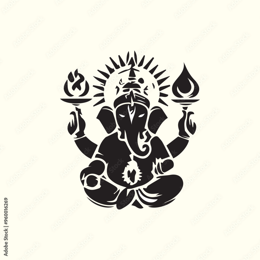 Fototapeta premium Creative Religion Silhouette Vector Logo Design