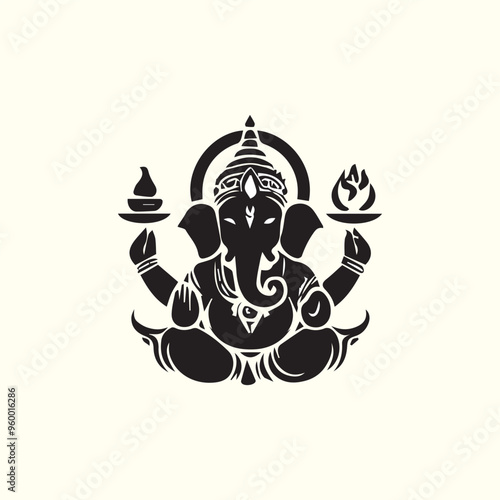 Creative Religion Silhouette Vector Logo Design