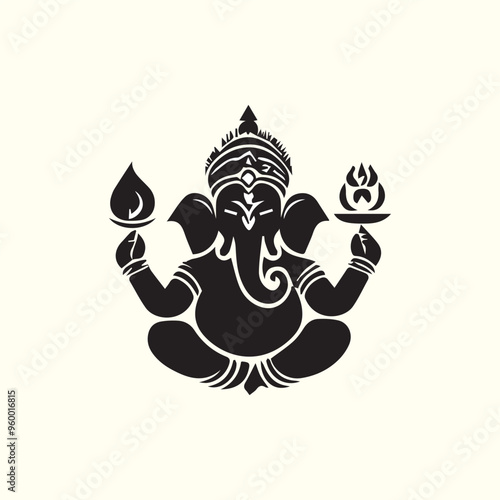 Creative Religion Silhouette Vector Logo Design