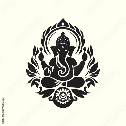 Creative Religion Silhouette Vector Logo Design