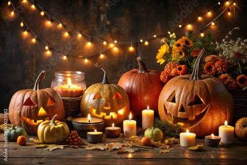 Dark Whimsy Pumpkin Carving Party Decor Ideas photo