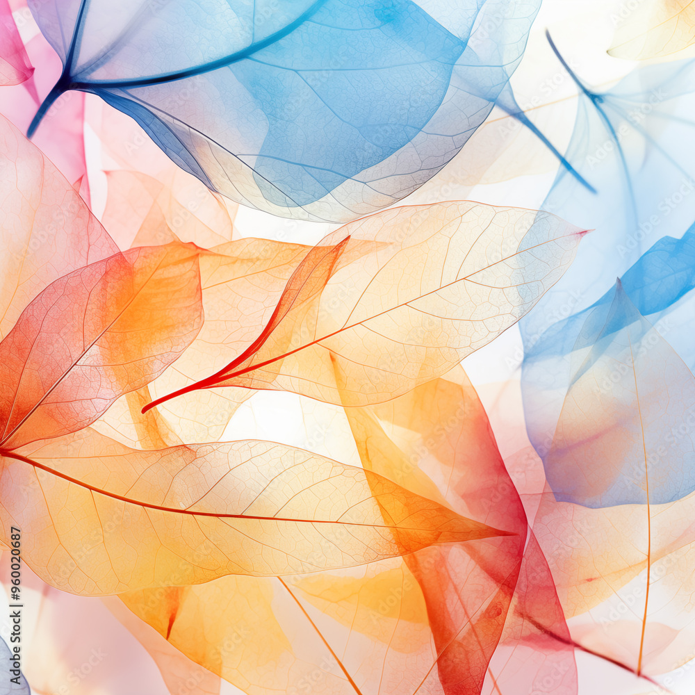 Fresh and young transparant spring summer leaves, colorful abstract background Fresh and young transparant spring summer leaves, colorful abstract background