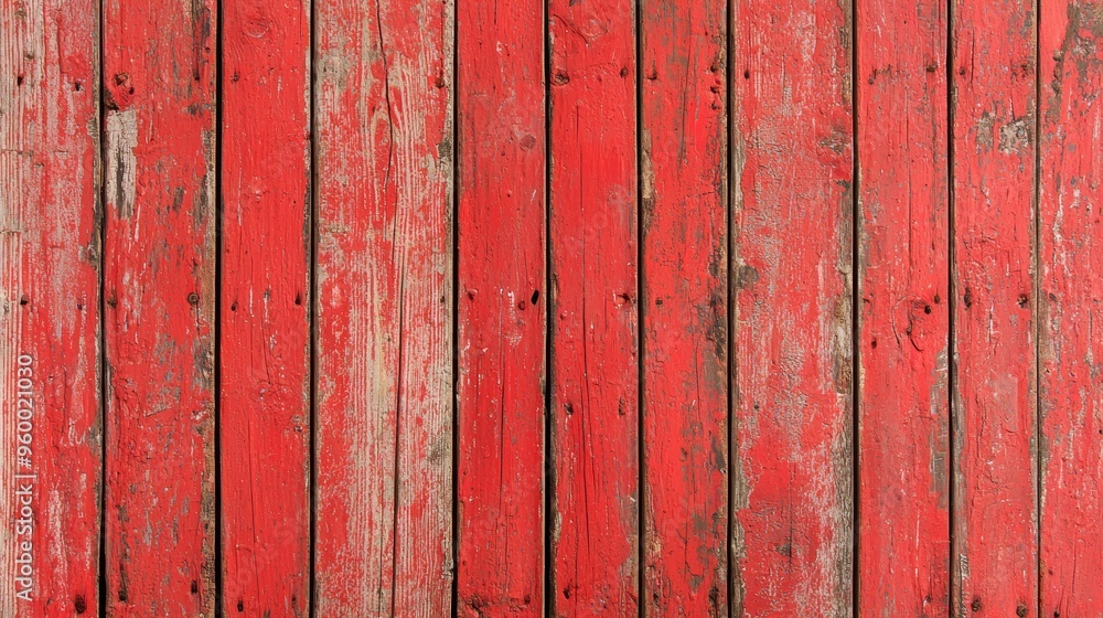 Weathered Barn Wood Planks with Faded Red Paint - Rustic Charm Close-Up with Copy Space for Text Weathered Barn Wood Planks with Faded Red Paint - Rustic Charm Close-Up with Copy Space for Text