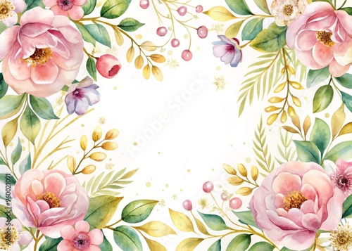 Delicate Watercolor Floral Card Inspiration with Touch of Gold and Luxe Embellishments