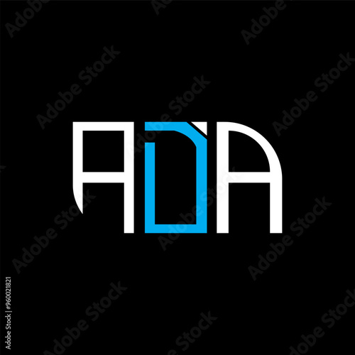 ADA logo design, ADA simple and modern logo.
 ADA luxurious alphabet design
