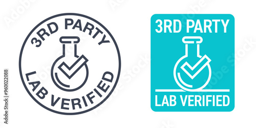 Third-party lab verified - badge in bold line