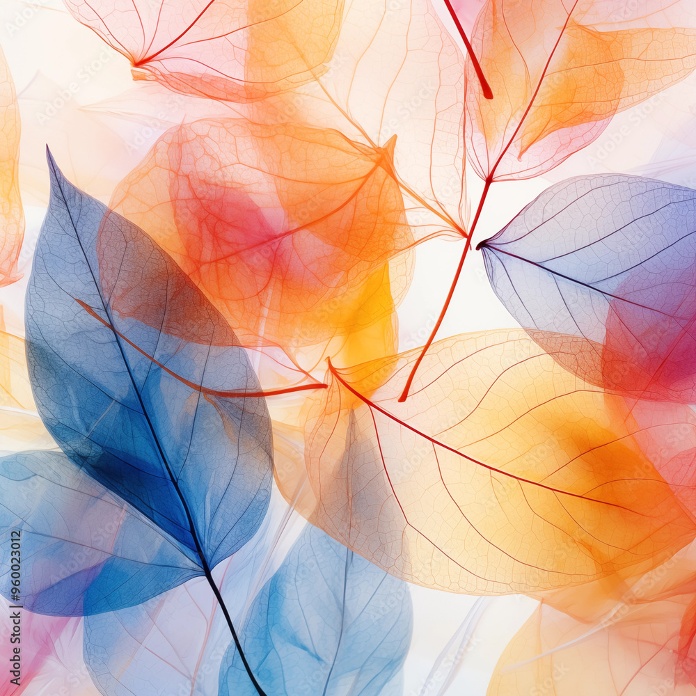 Fresh and young transparant spring summer leaves, colorful abstract background Fresh and young transparant spring summer leaves, colorful abstract background