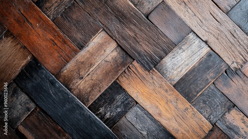 High-resolution image of a worn, dark wooden texture featuring a rustic appearance and intricate patterns, suggesting an aged, vintage feel suitable for backgrounds or designs.