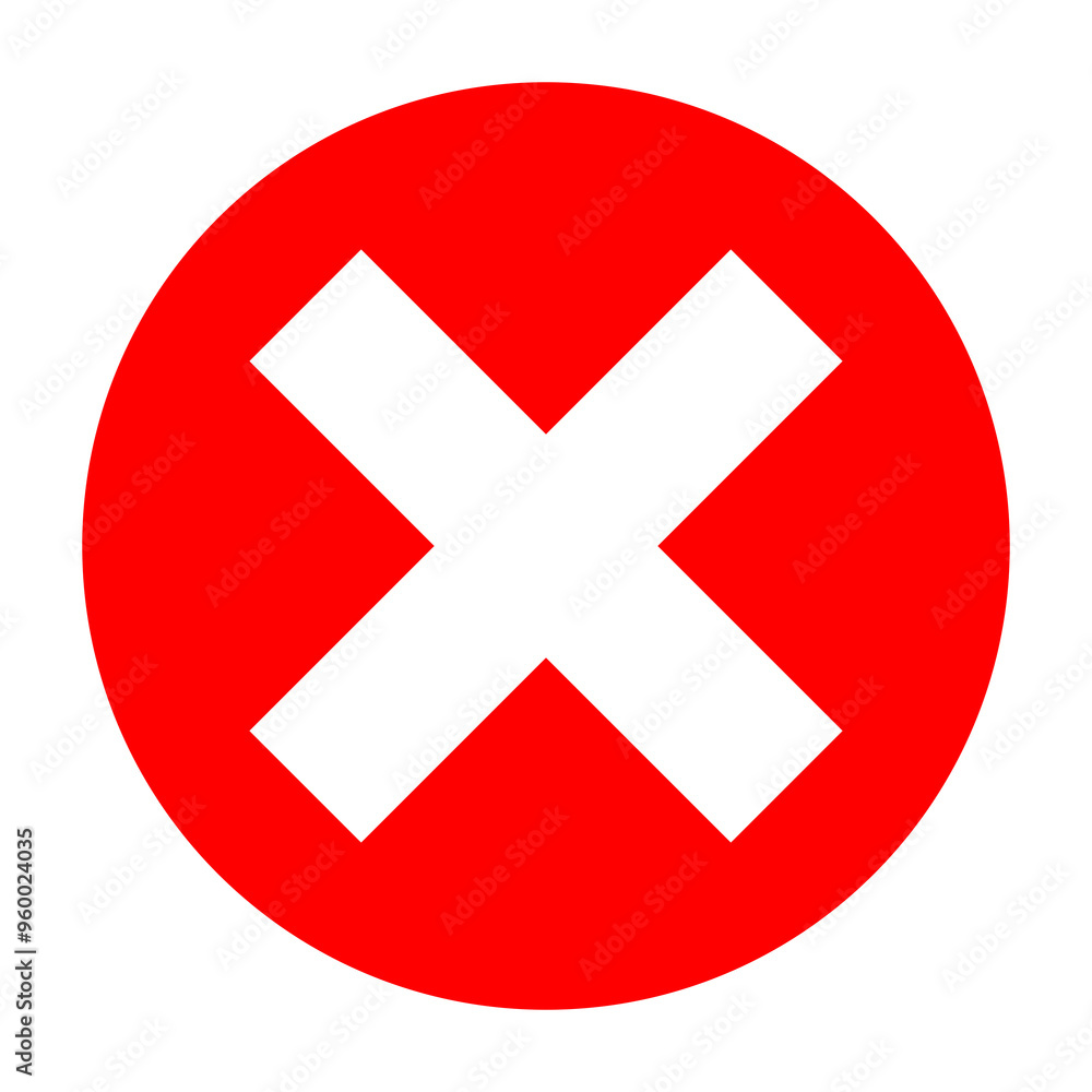 white cross on red circle background. prohibition sign in transparent background white cross on red circle background. prohibition sign in transparent background