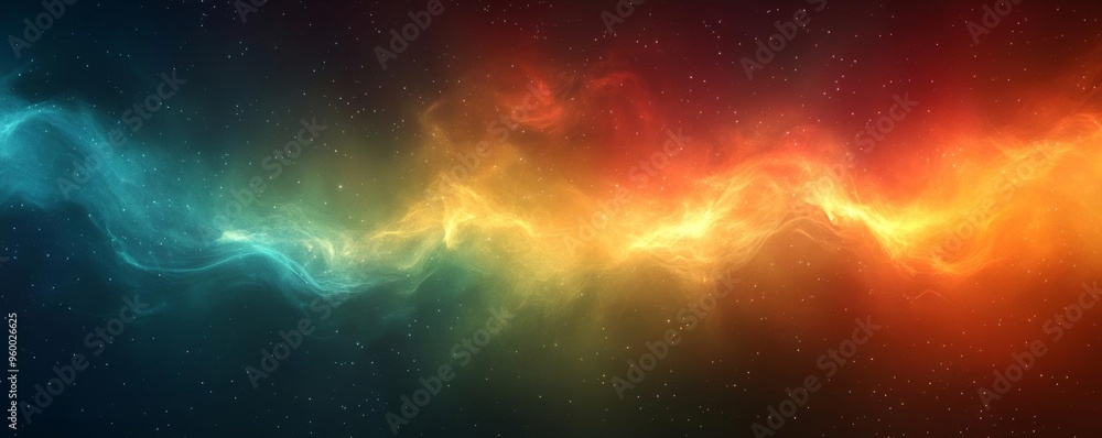 Naklejka premium A smooth gradient background with a soft glowing light fading into cool green tones