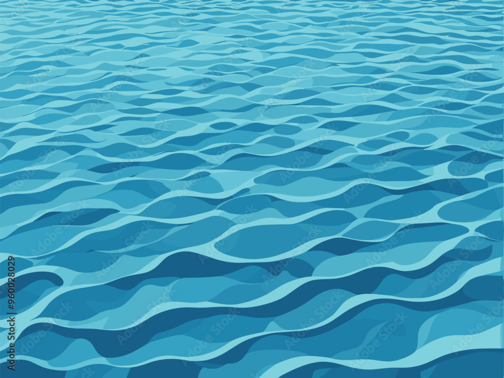 Abstract Blue Water Waves Pattern Illustration Abstract Blue Water Waves Pattern Illustration