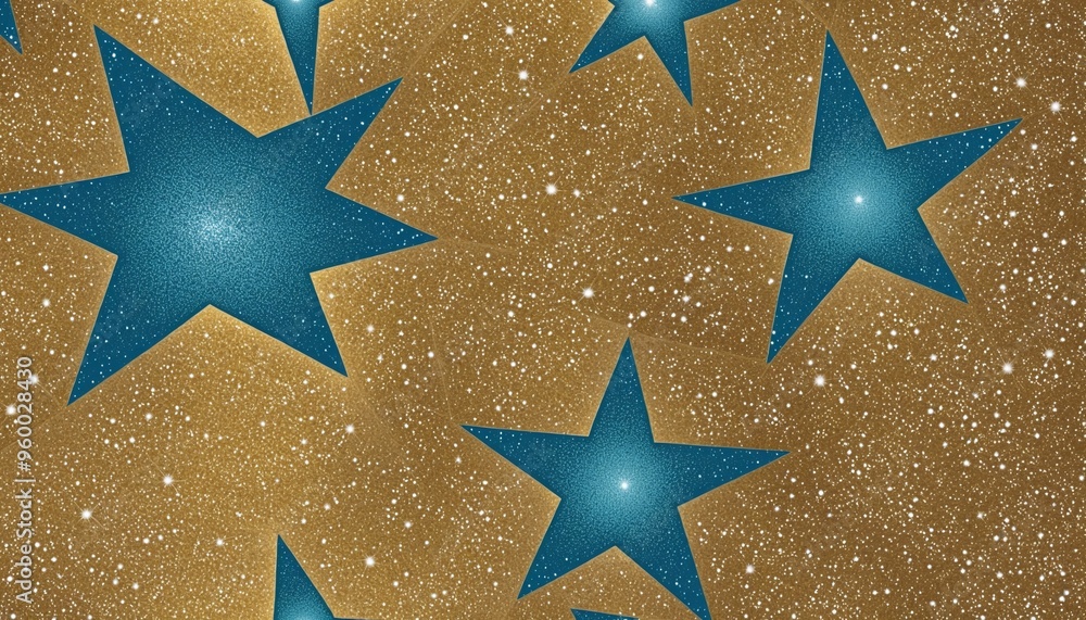 Retro gold glitter star pattern illustration Retro gold glitter star pattern illustration