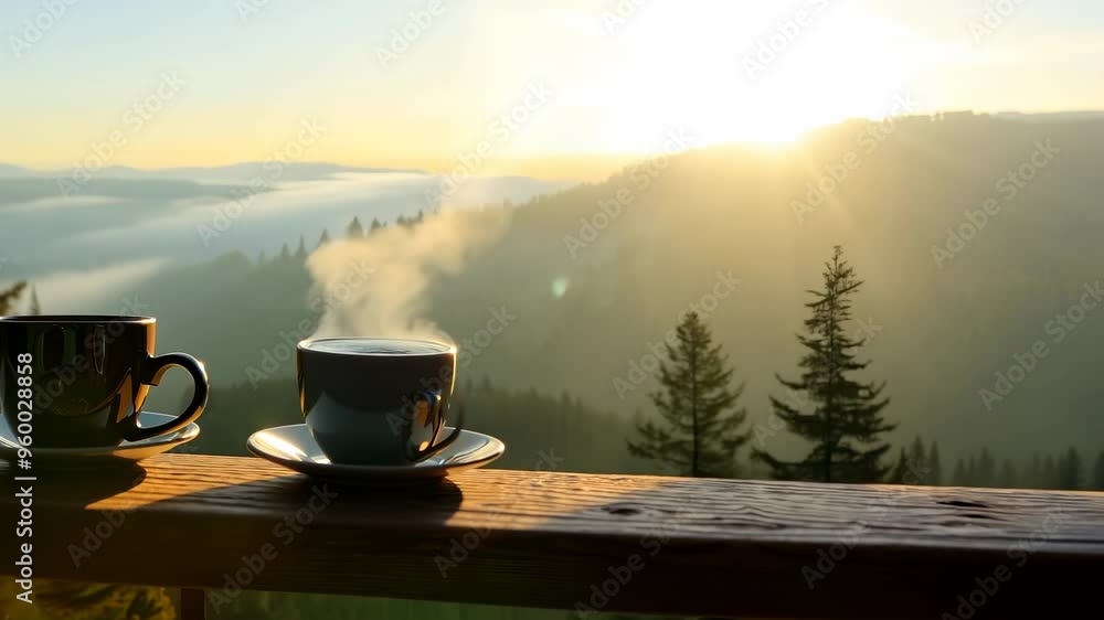 Two cups of coffee for a loving couple, secluded in a country house away from the noisy city. Together in solitude, we sip coffee, surrounded by nature's embrace. Two cups of coffee for a loving couple, secluded in a country house away from the noisy city. Together in solitude, we sip coffee, surrounded by nature's embrace.