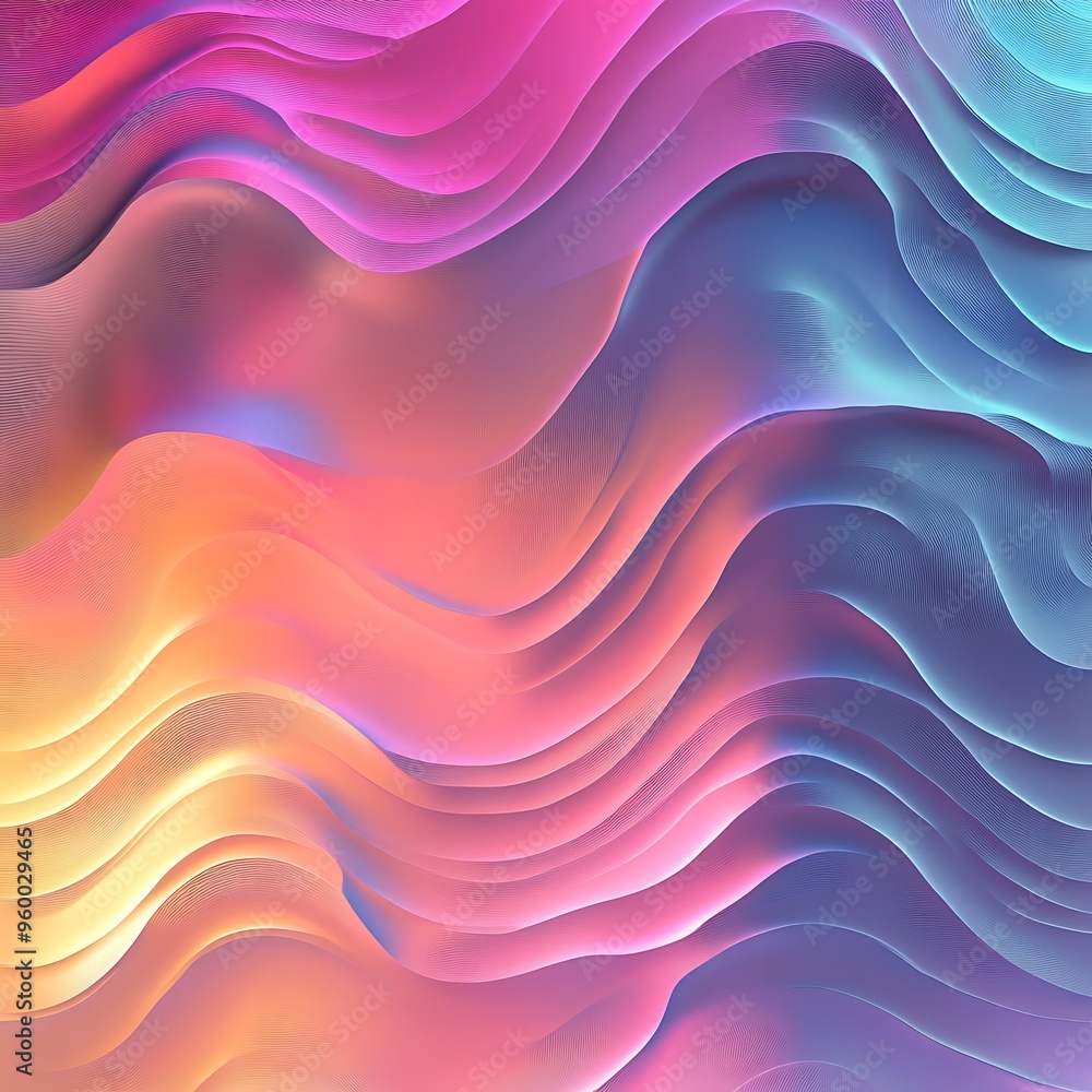 Fototapeta premium Abstract Wavy Pattern in Vibrant Hues