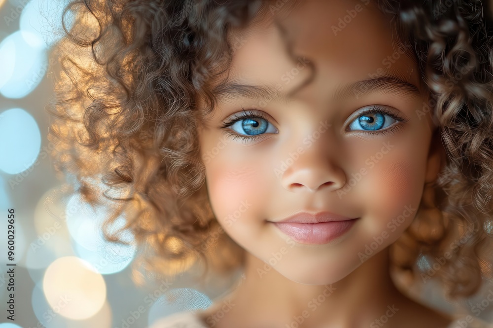 whimsical portrait of a child with wild curly hair soft pastel colors dreamy bokeh background and a playful expression capture the innocence and joy of childhood whimsical portrait of a child with wild curly hair soft pastel colors dreamy bokeh background and a playful expression capture the innocence and joy of childhood