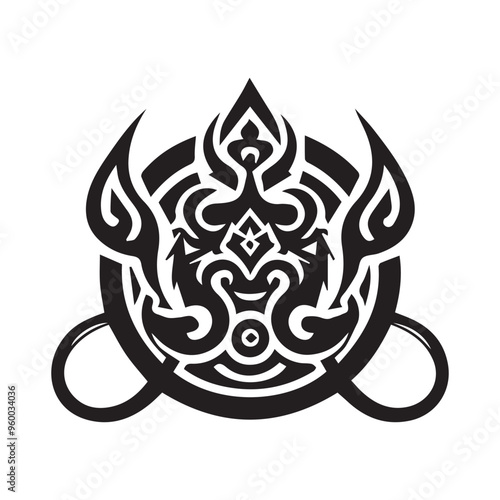 Creative Religion Silhouette Vector Logo Design