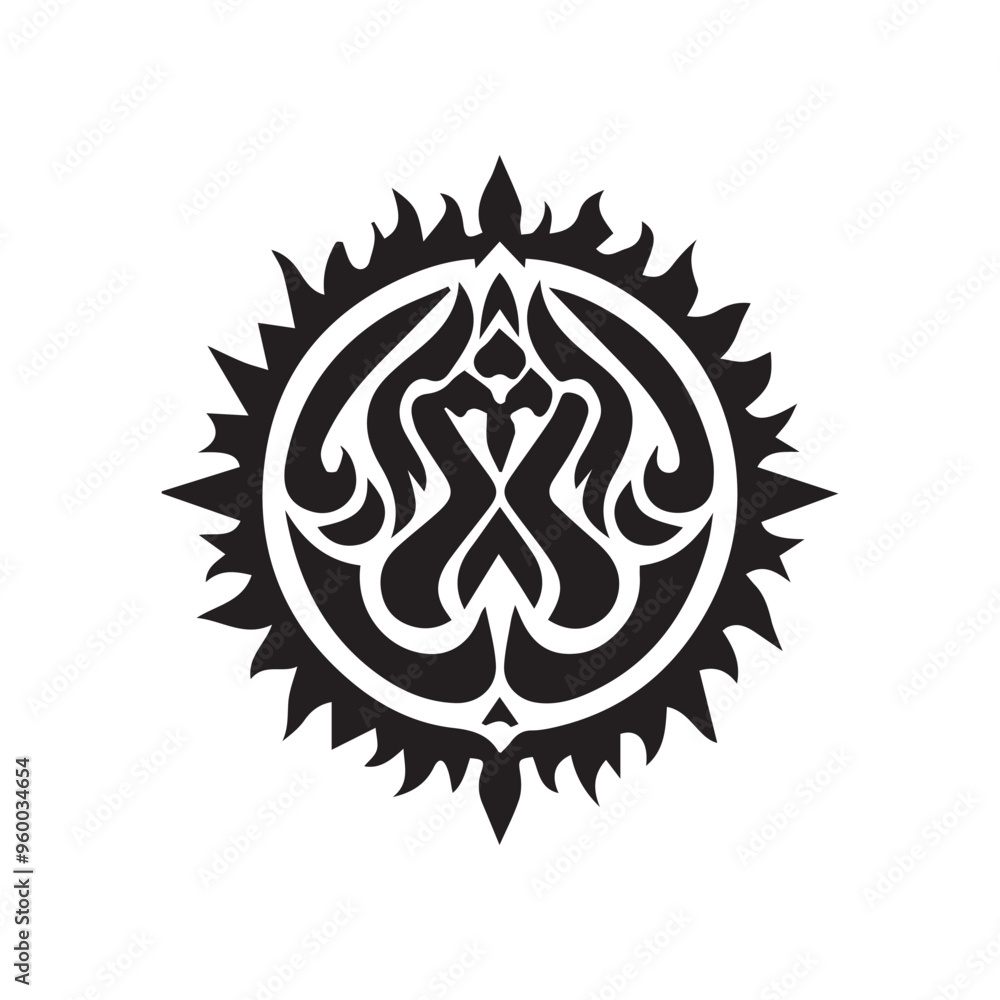 Fototapeta premium Creative Religion Silhouette Vector Logo Design