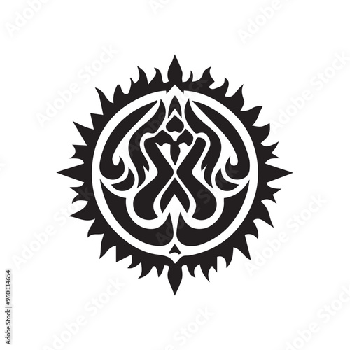 Creative Religion Silhouette Vector Logo Design