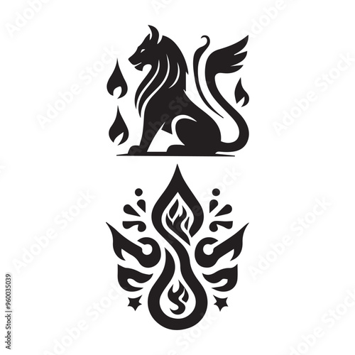Creative Religion Silhouette Vector Logo Design
