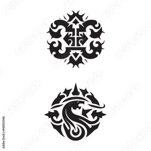 Creative Religion Silhouette Vector Logo Design