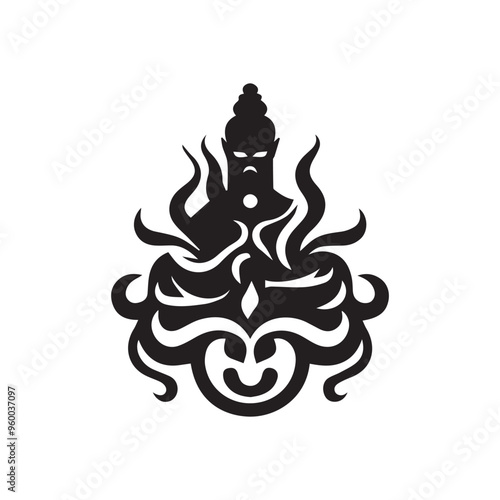 Creative Religion Silhouette Vector Logo Design